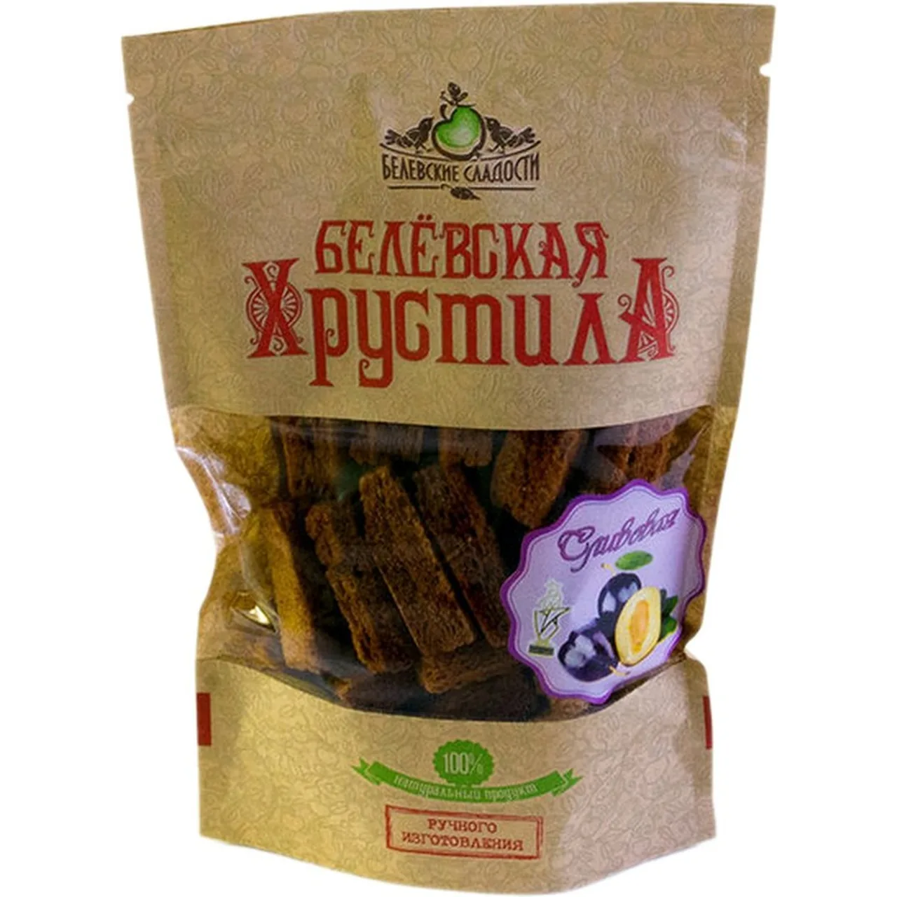 Белевская хрустила "Сливовая" (Яблочные сухарики)