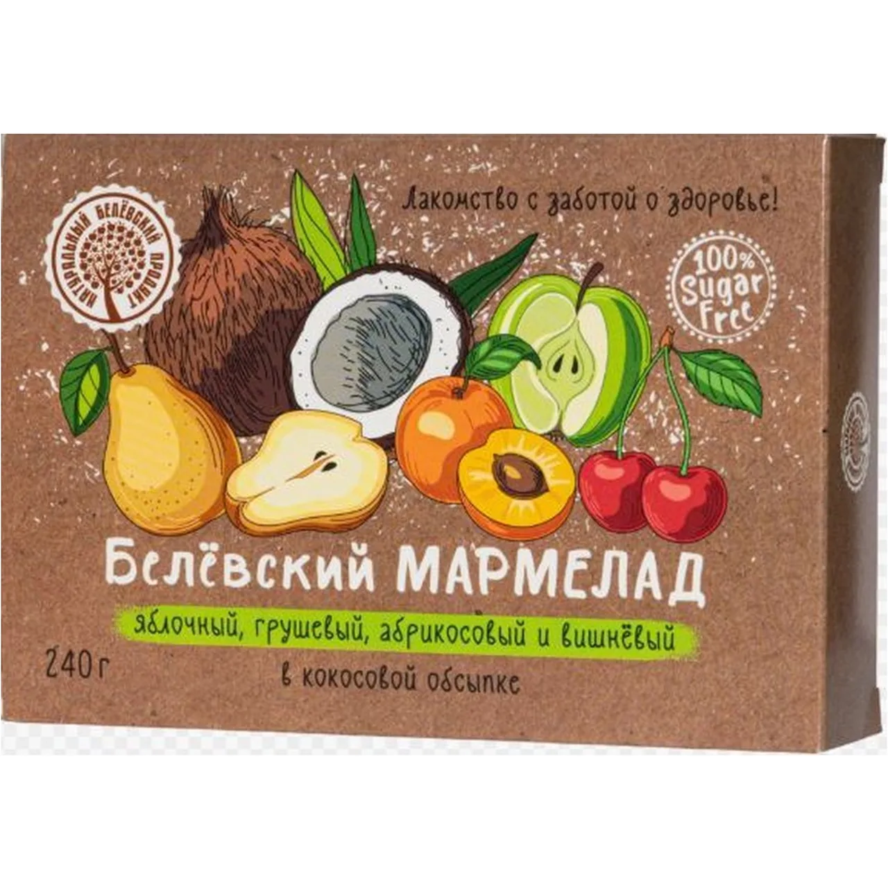 Мармелад Белевский без сахара в кокосе