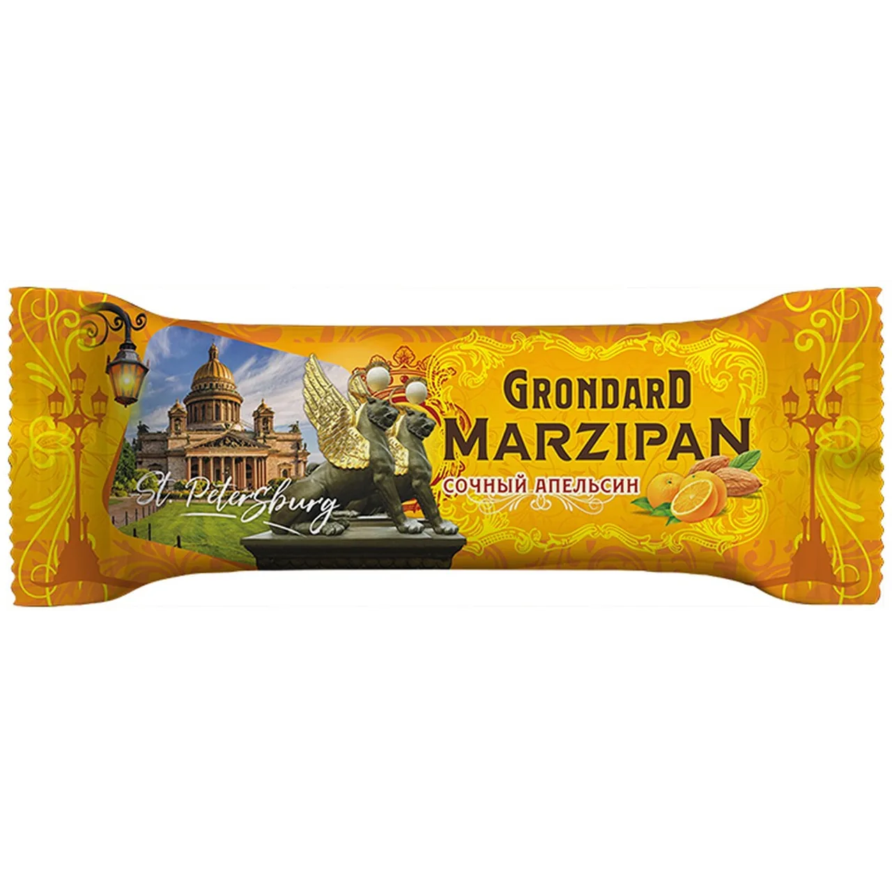 Марципановый батончик "Апельсин в шоколаде"