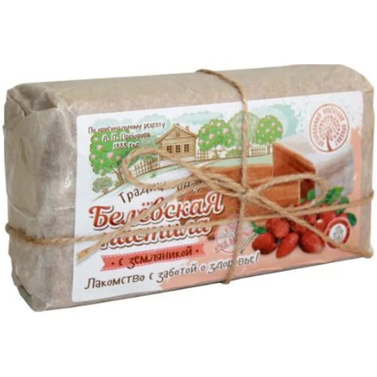 Пастила Белевская с Земляникой в пергаменте (без сахара)